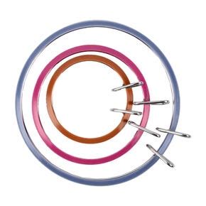 Spring Tension Hoop Assortment from Frank A. Edmunds Company  Set of 3: 3.5", 5", & 7"